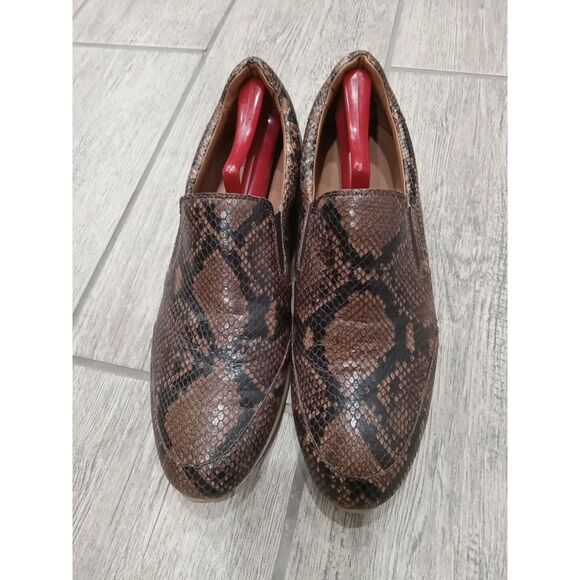 MEZLAN MONARCH Snake print leather slip-on loafer SIZE 9 US MADE IN SPAIN - Picture 2 of 12